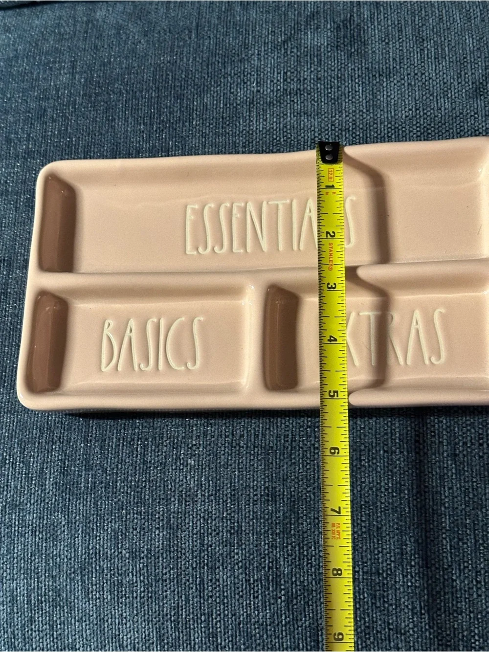 Rae Dunn Essentials Basics Extras Ceramic Organizer Tray - Blush